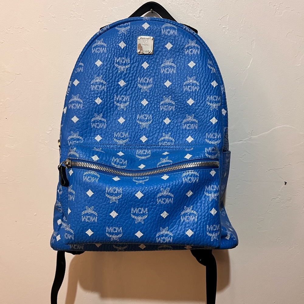 Blue MCM Backpack